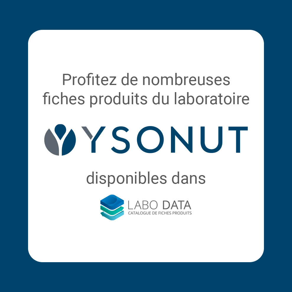 Ysonut, marque référente en nutrition santé est intégrée à la base de données LaboData