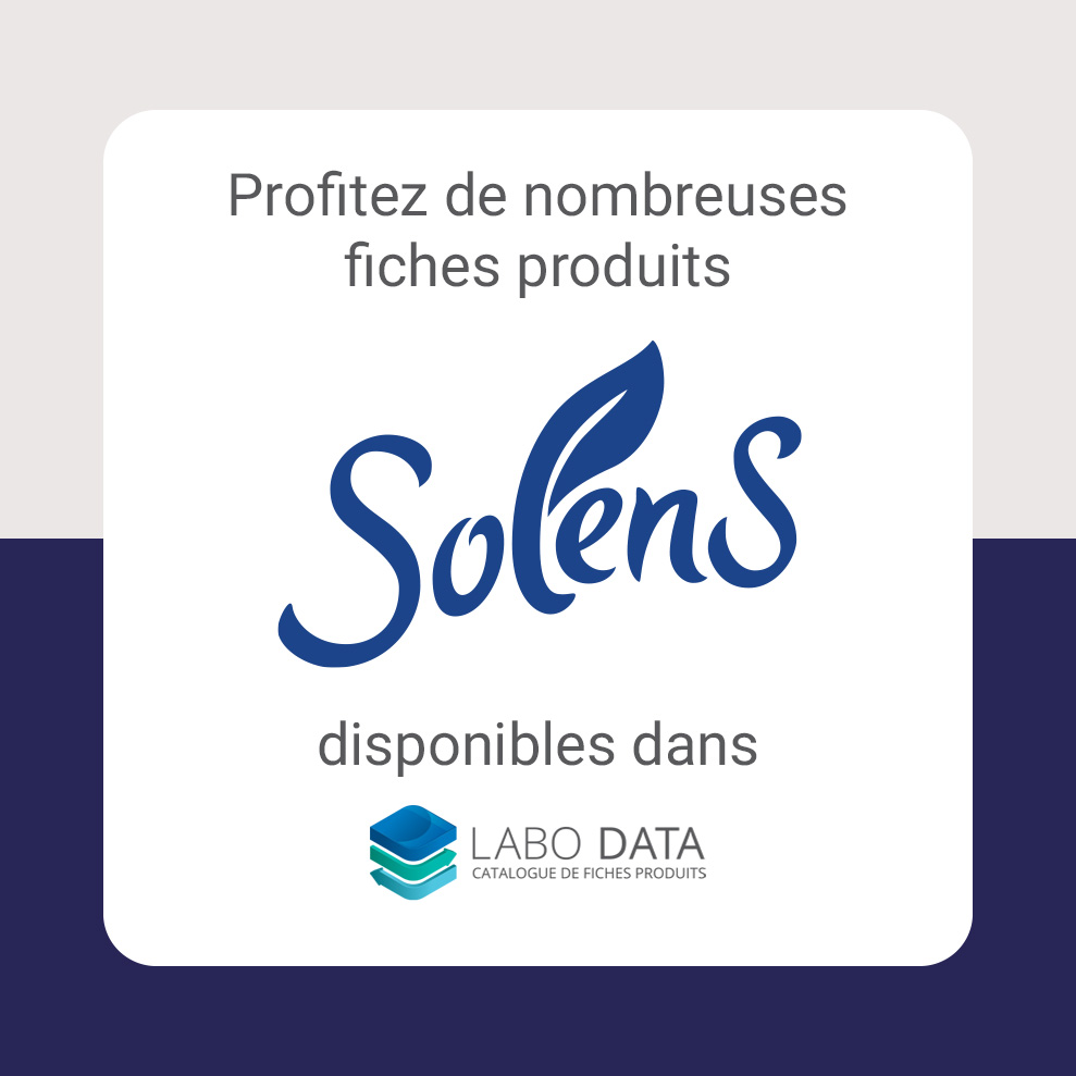 Découvrez les fiches produits Solens disponibles sur LaboData