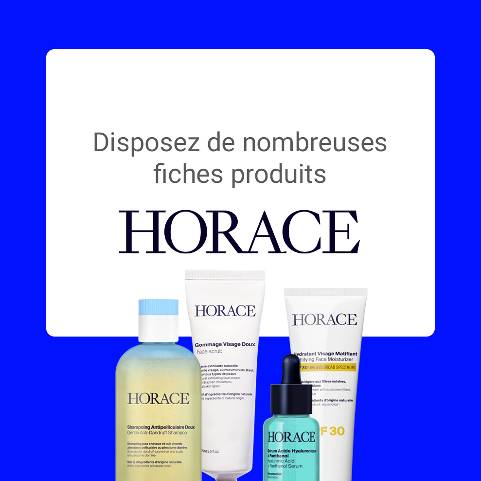 La marque Horace est désormais référencée sur LaboData avec ses fiches produits